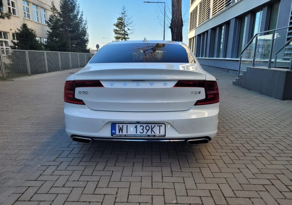 Volvo S90 cena 139000 przebieg: 72000, rok produkcji 2019 z Warszawa małe 352